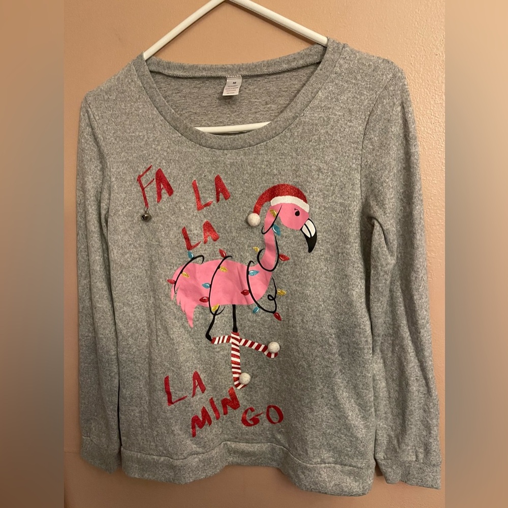 Flamingo women’s vintage Holiday sweater top M